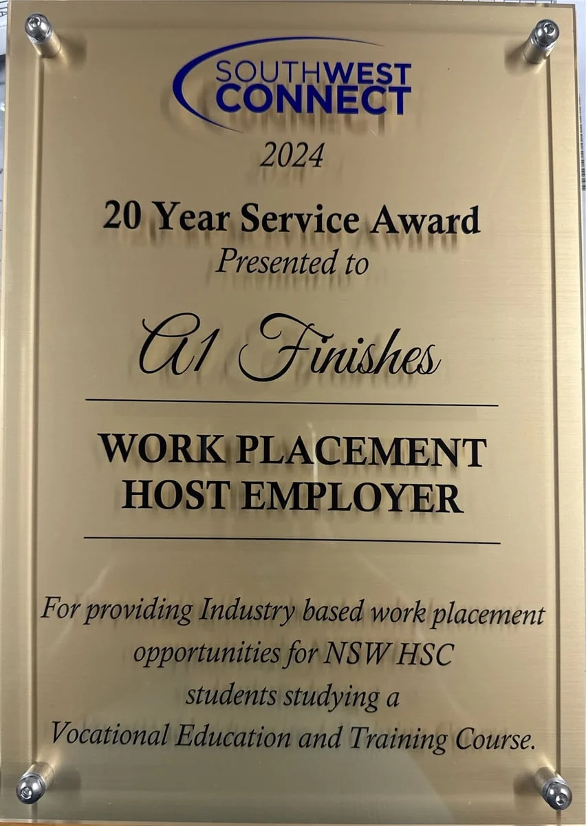 A1 Finishes PTY Ltd. - Project 1