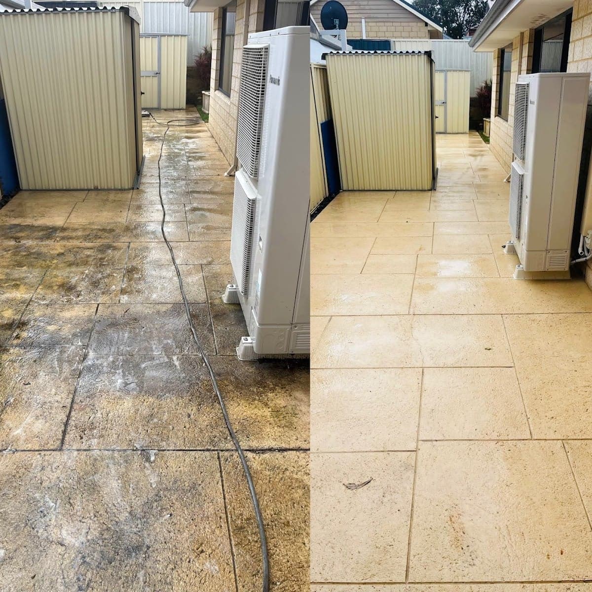 ECO Sealing Pavers Perth - Pressure Cleaning Services, Pavers, Liquid Limestone, Travertine & Exposed Aggregate - Project 3